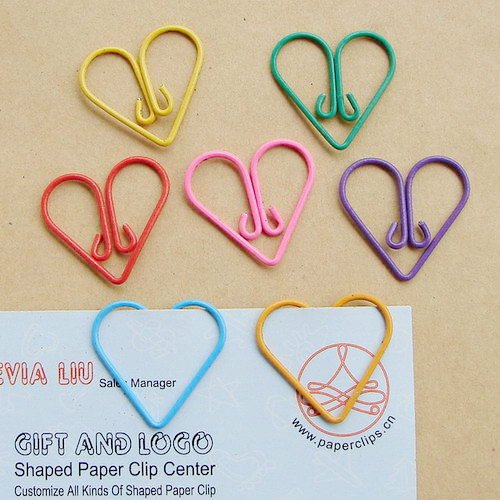 Lot of 100pcs Paper Clip Heart Shaped heart/Bookmark