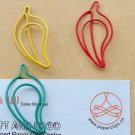 Lot of 96pcs Paper Clip LEAF Shaped animal/Bookmark
