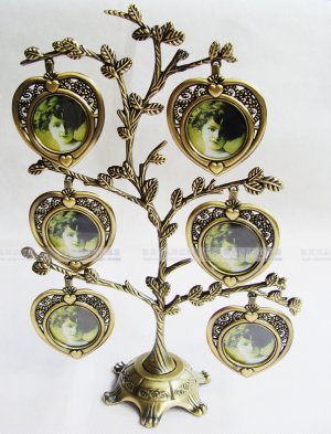 Rose Family Tree gold plated Picture display Photo Frame/home deco