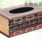Wooden Stack Book Tissue Box Holder Gift/Decor