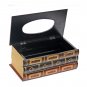 Wooden Stack Book Tissue Box Holder Gift/Decor