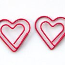 Lot of 96pcs Paper Clip Double HEART Shaped/bookmark