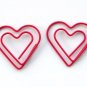 Lot of 96pcs Paper Clip Double HEART Shaped/bookmark