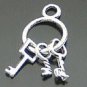 Lot of 200pcs KEYS on ring Doll House miniature/Fashion jewelry charm