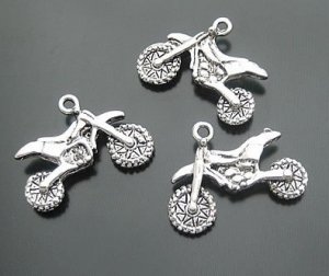 Lot of 100pcs mini motorcycle doll house miniature toy/jewelry Charm