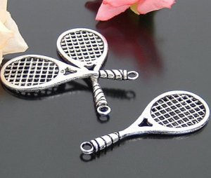 Lot of 100pcs mini Badminton Racket doll house miniature toy/jewelry Charm