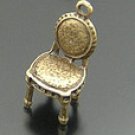Lot of 200pcs mini Brass Chair dollhouse miniature toy/jewelry Charm