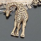 Lot of 100pcs mini Brass Giraffe dollhouse miniature toy/jewelry Charm B2