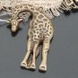 Lot of 100pcs mini Brass Giraffe dollhouse miniature toy/jewelry Charm B2