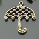 Lot of 100pcs mini Brass Umbrella dollhouse miniature toy/jewelry Charm B3