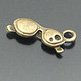 Lot of 1000pcs mini Brass Glasses dollhouse miniature toy/jewelry Charm B1