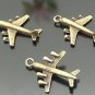Lot of 200pcs mini Brass Airplane dollhouse miniature toy/jewelry Charm B3