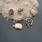 Lot of 20pcs mini Gold Rose dollhouse miniature toy/jewelry Charm