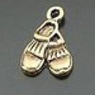 Lot of 50pcs mini Gold Shoe dollhouse miniature toy/jewelry Charm B1