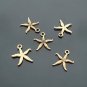 Lot of 50pcs mini Gold Sea Star dollhouse miniature toy/jewelry Charm B1