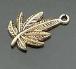 Lot of 50pcs mini Gold Leaf dollhouse miniature toy/jewelry Charm G2