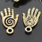 Lot of 50pcs mini Gold Hand dollhouse miniature toy/jewelry Charm