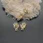 Lot of 50pcs mini Gold Hand dollhouse miniature toy/jewelry Charm