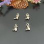 Lot of 50pcs mini Gold Boot dollhouse miniature toy/jewelry Charm B1