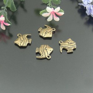 Lot of 200pcs mini Brass Tropical Fish dollhouse miniature toy/jewelry Charm B3