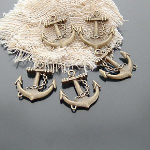 Lot of 100pcs mini brass Anchor dollhouse miniature toy/jewelry Charm A2