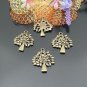 Lot of 100pcs mini brass Tree dollhouse miniature toy/jewelry Charm B4 CM894