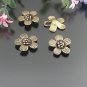 Lot of 100pcs mini brass Flower dollhouse miniature toy/jewelry Charm B7