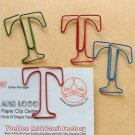 Lot of 96pcs Paper Clip T  Alphabet Shaped/bookmark