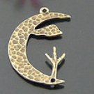 Lot of 200pcs mini Brass Moon dollhouse miniature toy/jewelry Charm CM739