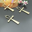 Lot of 100pcs mini Brass CROSS dollhouse miniature toy/jewelry Charm B3