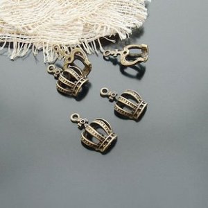 Lot of 500pcs mini Brass Semi Crown dollhouse miniature toy/jewelry Charm