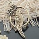 Lot of 200pcs mini Brass Parrot dollhouse miniature toy/jewelry Charm