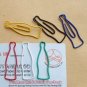 Lot of 96pcs Paper Clip Bottle Shaped/bookmark