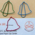 Lot of 96pcs Paper Clip Christmas Bell Shaped/bookmark