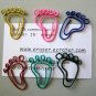 Lot of 96pcs Paper Clip FOOT Shaped/bookmark