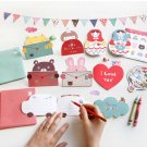 Lot of 20pcs kid Shaped mini Cartoon Postcard Greeting card