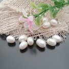 Lot of 10pcs Fresh Water OVAL PEARL Jewelry Charm