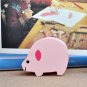 Memo & Name Card Holder Stand Pink Pig Animal Shaped