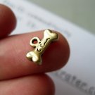 Lot of 50pcs mini Gold Bone dollhouse miniature toy/jewelry Charm