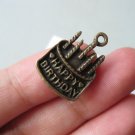 Lot of 300pcs mini Brass Birthday Cake dollhouse miniature toy/jewelry Charm