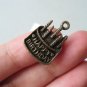 Lot of 300pcs mini Brass Birthday Cake dollhouse miniature toy/jewelry Charm