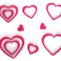 Lot of 2 Sets 3D Solid Heart wood Wall Stickers/Home Decor