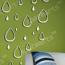 Lot of 2 Sets 3D Solid Wood Raindrop Wall Stickers/Home Decor