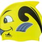 Yellow Kid Swimming Pool Happy Fish Swim Silicon Fabric Cap/Bathing Cap