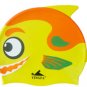 Orange Kid Swimming Pool Happy Fish shark Swim Silicon Fabric Cap/Bathing Cap
