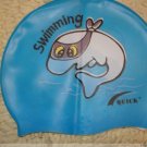 Kid Swimming Pool Dolphine Swim Silicon Fabric Cap/Bathing Cap