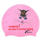 Kid Swimming Pool Cat Swim Silicon Fabric Cap/Bathing Cap