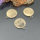 Lot of 200pcs 08 Sign Coin dollhouse miniature jewelry bracelet metal alloy Charm