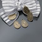 Lot of 300pcs mini Brass Oval Clock dollhouse miniature toy/jewelry metal alloy Charm
