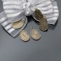 Lot of 300pcs mini Brass Oval Clock dollhouse miniature toy/jewelry metal alloy Charm
